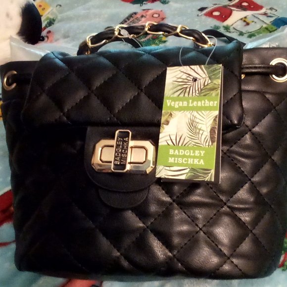 Badgley Mischka Bags Nwt Vegan Leather Badgley Mischka Black Micro